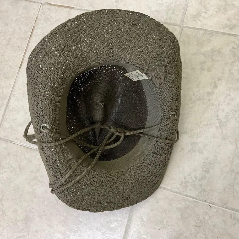 Kolob  Sunhat Woven Poly  Western Outback Green Travel One size
